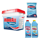 Kit Cloro 10kg + Tratamento Completo Para Piscina Hidroall