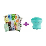 Kit 10 Mascarillas Coreanas + Cepillo Limpiador Facial Pulpo