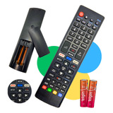 Controle Remoto Universal Para Smart Tv LG Netflix + Pilhas