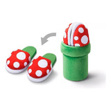 Pantuflas Peluche Mario Bros Planta Carnívora Premium