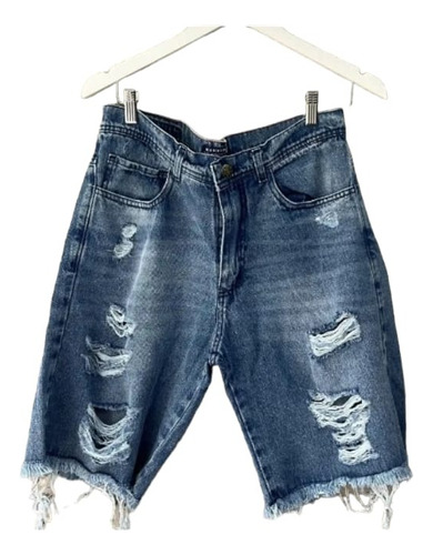 Bermuda Mom Oversize Roturas Jean Premium  Moda Over