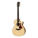 Guitarra Acústica Taylor 400 414ce Para Diestros Natural Brillante