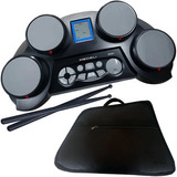 Kit Bateria Eletrônica 4 Pads Luminosos Medeli Dd61 Com Capa