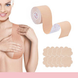 Boob Tape Cinta Pushup Levanta Busto 7.5cm + 10 Cubrepezones