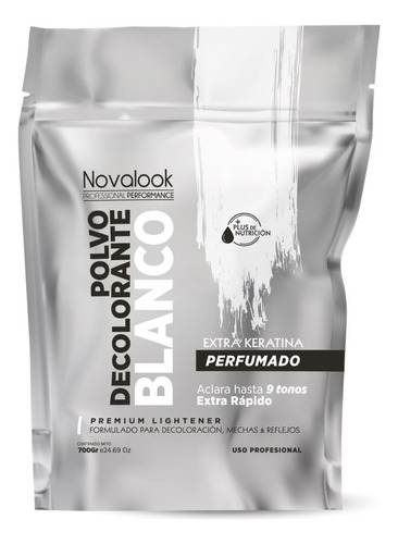 Polvo Decolorante Blanco Extra Keratina Novalook X 700 Gr.