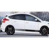 Par Stickers Vinil Franja Lateral Deportiva Auto Focus Ford