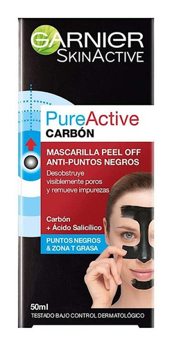 Garnier Mascarilla Peel Off Anti Puntos Negros Carbon Active