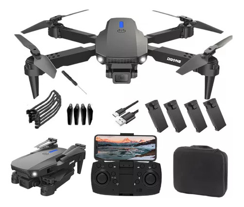 Mini Dron Profesional Con Doble Cámara Y 4 Baterías