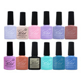 12 Esmalte Kit Candy Color  Esmaltes Em Gel Cores Polish Gel