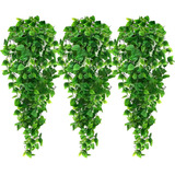 Plantas Colgantes Artificiales De Hiedra 110cm - Pack X 3