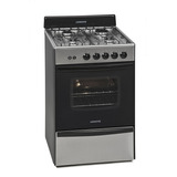 Cocina Longvie Standard 12331x A Gas/eléctrica 4 Hornallas  Acero Inoxidable 220v Puerta Con Visor 70l