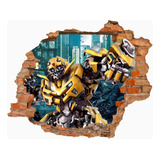 Papel Parede Infantil Transformers Bumblebee Efeito 3d 55x60