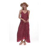 Vestido Largo Playa Casual De Cuello V Para Mujer Bohemio