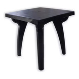 Mesa Cuadrada 75x75 Plastico Mascardi Reforzada Color Negro