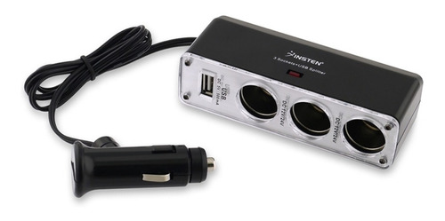 Triple Socket 3 Tomas Con Cable + Cargador Usb 12v-24v