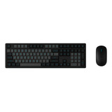 Kit Teclado Membrana E Mouse Akko Mx108 Preto E Ciano