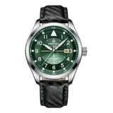 Reloj Naviforce Original Nf 8022 Cuero Verde + Estuche