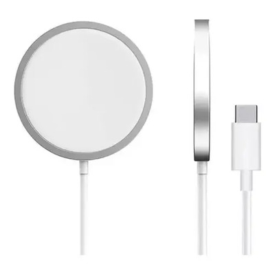 Cargador Inalámbrico Magnético Para iPhone 16 15 Mag-safe De Blanco