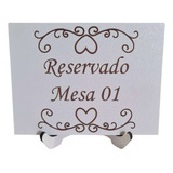 5 Centro Mesa Reservado Mdf Branco Casamento Modelo Unico