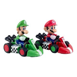 Pack 2 Autos A Fricción Mario Bros Y Luigi 13 Cm