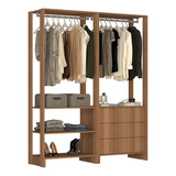 Closet Organizador De Roupas 1,6m Solteiro Montana