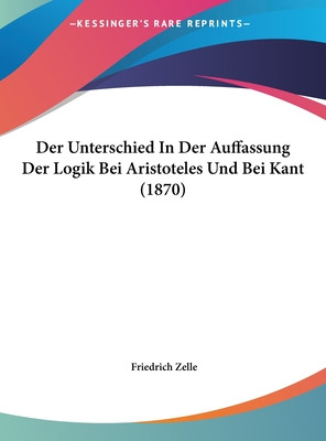 Libro Der Unterschied In Der Auffassung Der Logik Bei Ari...