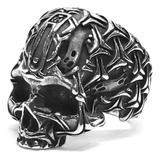 Anillo Calavera Tramada Nudos Power Acero Quirurgico 316l