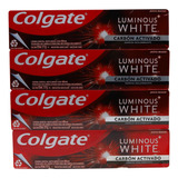 Luminous White Carbón Activado Pasta Dental Colgate 4 Pzas 