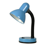 Luminária Mesa Base Flexível Dobrável Articulada Azul Claro