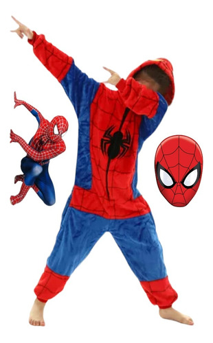 Pijama Invierno Disfraz Enterito Infantil Niños Super Heroes