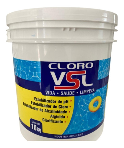 Cloro Piscina Alta Concentração 5 Em 1 Vsl 10 Kg