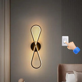 Lustre Pendente Dourado Led Moderno 17w Curvas Bivolt 3k/6k