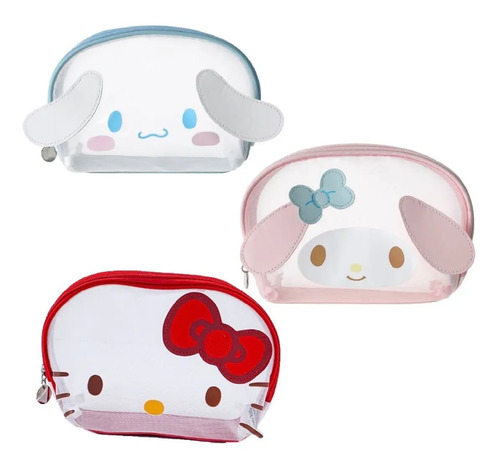 Cosmetiquera Cuadrada Malla Hello Kitty Y Amigos Miniso
