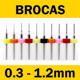 10 Brocas Herramienta Para Cnc Dremel Mototool 0.3 A 1.2mm