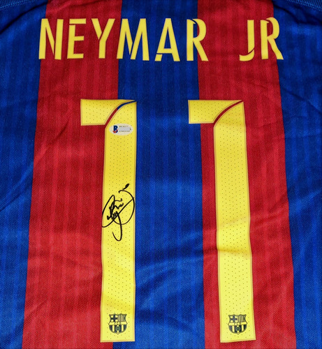 Jersey Autografiado Neymar Jr. Barcelona 2016-17 Psg Brasil