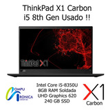 Portátil Lenovo Thinkpad X1 Carbon I5 8th Gen Usado!!