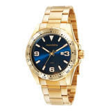 Relógio Masculino Mondaine Dourado Analógico Original Cor Do Fundo Azul-turquesa