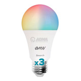 Lámpara Led Wifi E27 10w Rgb Celular Smart Life Pack X3