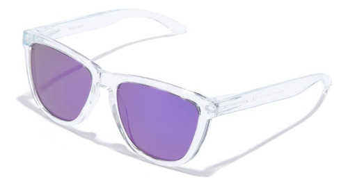 Lentes De Sol Hawkers Polarizados One Raw Hombre Y Mujer Diseño Transparente/morado Polarizado