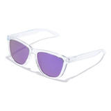 Lentes De Sol Hawkers Polarizados One Raw Hombre Y Mujer Diseño Transparente/morado Polarizado