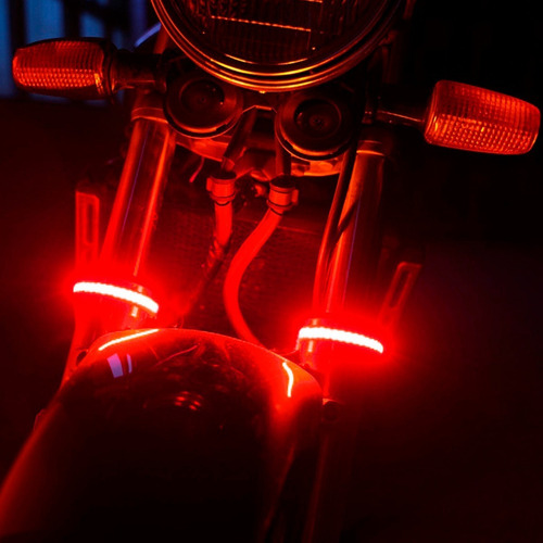 Tiras Led Luz Flash Giro Guiños Universal Moto Cafe Racer X2