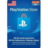 Tarjeta Psn 20 (usa) Playstation Gift Card 20 Dólares