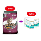 Alimento Sabrositos Gato Mix 10kg + Piedras Michi Féliz 10kg