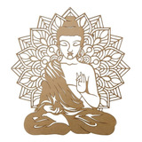 Cuadro De Pared 2d Buda / Meditacion  Mdf Calado Grande