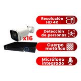 Kit Cctv Vigilancia Seguridad 16 Cámaras Ip Video Hd 4k Nvr