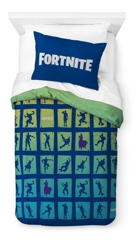 Cobertor Individual Reversible Fortnite Y Funda De Almohada