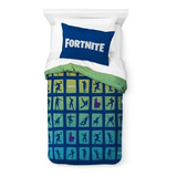 Cobertor Individual Reversible Fortnite Y Funda De Almohada