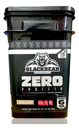 Proteína Zero 6 Kg Galleta 176 Serv Isolatada Blackbear