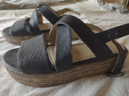 Zapatos Negros Sandalias Importadas Talle 38