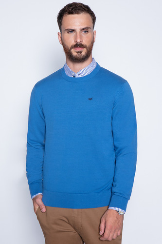 Sweater Cuello Redondo Paris Azul Fw2024 Ferouch